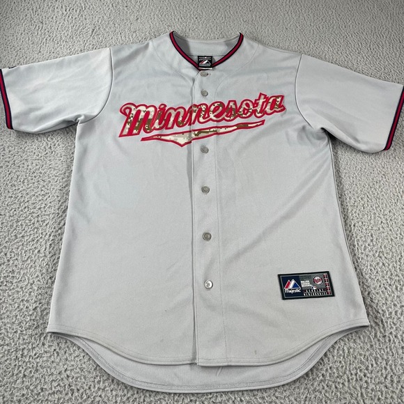 Minnesota Twins Joe Mauer #7 Majestic Baseball Jersey Camo Shirt Medium USA *